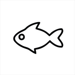 Fish icon, simple icon. Vector icon. Fish icon with white background. Fish icon. Trendy and modern icons. Symbol for the graph.