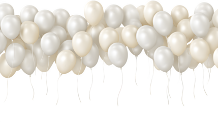 Floating Balloons, isolated on transparent background