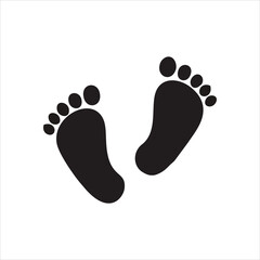 foot print icon isolated on white background from baby shower collection. trendy foot print icons and modern foot print symbols for logos, web, apps, UI. simple print foot sign icon.