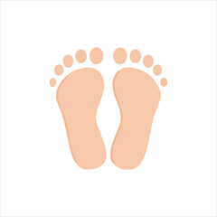 foot print icon isolated on white background from baby shower collection. trendy foot print icons and modern foot print symbols for logos, web, apps, UI. simple print foot sign icon.