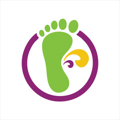 foot print icon isolated on white background from baby shower collection. trendy foot print icons and modern foot print symbols for logos, web, apps, UI. simple print foot sign icon.