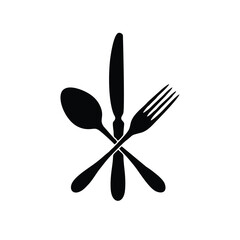 fork, spoon and knife black icon concept. Plate, fork, spoon and knife vector illustration, symbol, sign, fork, spoon knife Icon, fork, spoon knife Icon