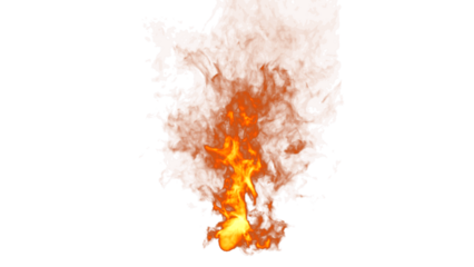 Fire Design on Black Background. Close-up