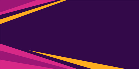 Abstract creative background, web banner. Abstract color stripes composition. Pink and yellow stripes on purple background. Vector color illustration in flat style.
