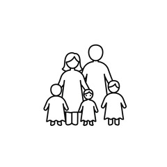 Family group icon people illustration