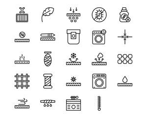 Fabric Features Line Icons