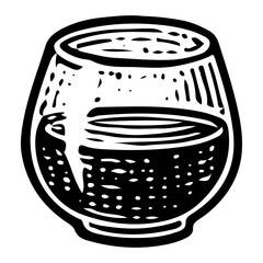 Vintage Wine Tumbler Glass: Premium Red Wine Illustration