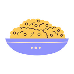 Hangwa Korean Sweet Icon. Hand drawn Flat traditional Asian Dessert made from rice flour, honey, and fruit for festive design, menus, and packaging. Vector illustration