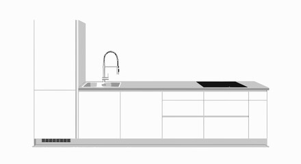 Contemporary kitchen design with sleek white cabinets and clean lines style