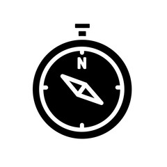 direction compass glyph icon