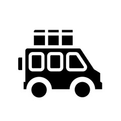 travel car glyph icon
