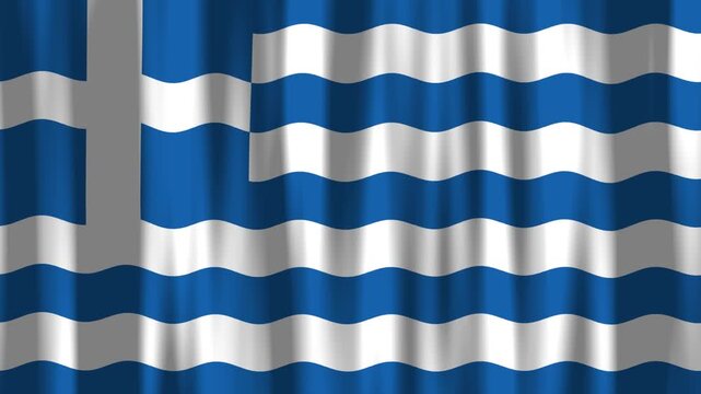 Drapeau aux couleurs officielles de la Gr&egrave;ce flottant dans le vent pour illustrer le tourisme, le patriotisme, la culture, le voyage, la nourriture, la soci&eacute;t&eacute;, la politique ou les actualit&eacute;s