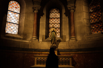 stained glass window in church