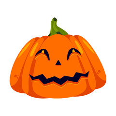 set of Halloween pumpkins with various expressions