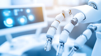 Robotic Arm in a High-Tech Laboratory Setting