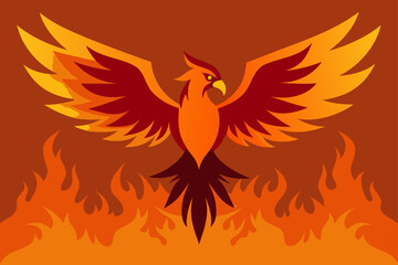 Obraz premium a powerful and majestic phoenix rising from ashes 