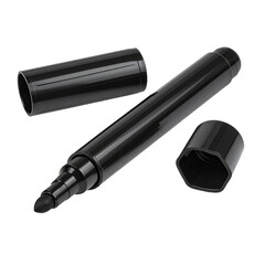 Black double sided permanent marker pen isolated on white background