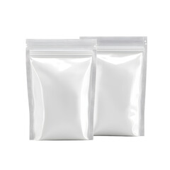 Professional Two Blank White Stand-Up Pouches Packaging Image