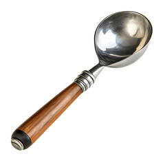 Vintage Metal Ice Cream Scoop with Wooden Handle for Dessert Lovers