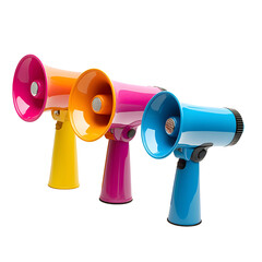 Vibrant Event Megaphones Isolated Set for Professional Marketing Needs