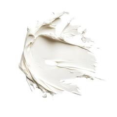 White Cream Smears Isolated on White Background - Professional Image Usage