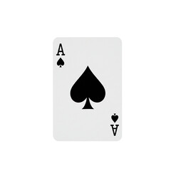 Ace of Spades Card: A minimalist studio shot of the Ace of Spades playing card on a clean backdrop, the iconic emblem of luck.