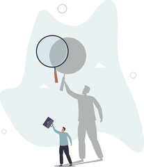 Self assessment or self analysis process to know yourself and discover plan or goal for living or work and career concept,.life and employment of people.