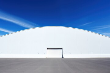 Hangar architecture building blue.