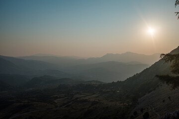 sunset in the mountains Italy