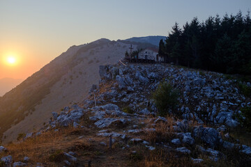 sunset in the mountains Italy