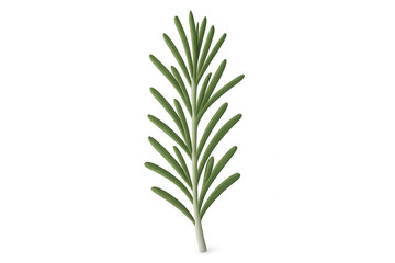 Realistic illustration of a rosemary sprig with transparent background, ideal for food and culinary projects