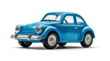 Fototapeta premium Blue toy car classic model design high resolution picture