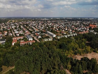 Siedlce w lecie z lotu ptaka, Mazowsze, Polska/Siedlce town aerial view in summer, Mazovia, Poland © Pictofotius
