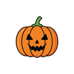 A scary, smiling carved pumpkin, also known as a jack-o'-lantern, is a classic Halloween decoration