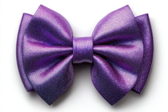 Purple bow, textured fabric