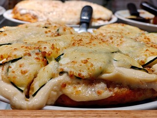 Spanish omelette with potatoes and eggplants
