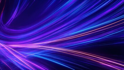 Abstract swirling neon light trails