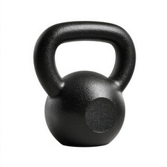 Fototapeta premium Black matte finish kettlebell, symbolizing strength and determination for intense workouts