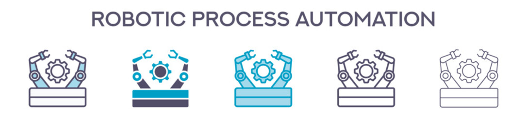Robotic Process Automation Icon Pack For Graphic Design - Multiple Styles