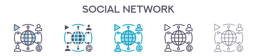 Social Network Icon Pack For Graphic Design - Multiple Styles