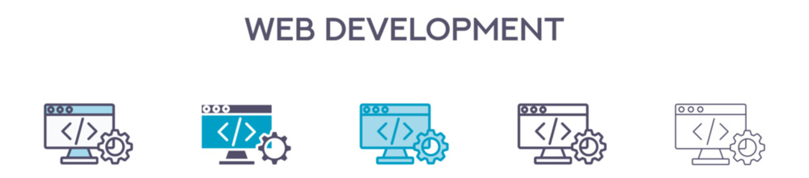 Web Development Icon Pack For Graphic Design - Multiple Styles