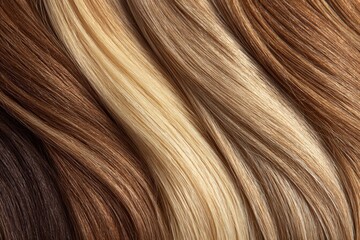 Fototapeta premium Close-up of highlighted hair strands