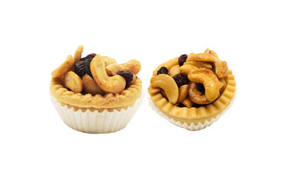 Grain Pie  cake isolated on white background.