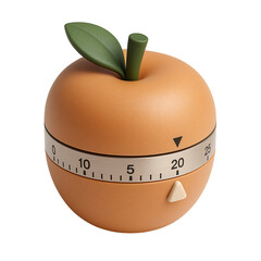 A clean, minimalist set of digital apple-shaped kitchen timers in various functional states,This icon collection showcases contemporary home efficiency and time management