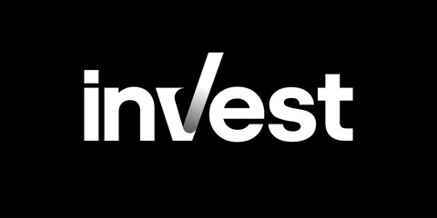 Fototapeta premium word of invest . modern minimalist clean alphabet font whit geometric shape. lowercase bold typography vector illustration design