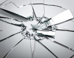 Fototapeta premium 割れたガラス 破壊 不安 不吉な予感 心理描写