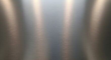 Brushed metal texture background with soft light reflections, modern industrial surface