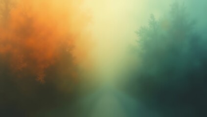 Naklejka premium Abstract art inspired by autumn colors and textures, blending warm seasonal tones into layered shapes, patterns, and soft gradients. AI-Generated!