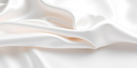 Luxurious, smooth white satin fabric with subtle sheen,  fabric,  reflection