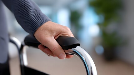 Close-up of a person's hand in a suit sleeve opening the door of a parked car from the outside.